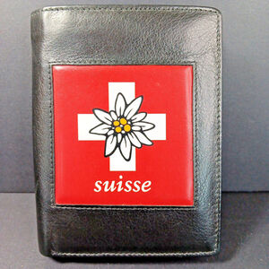 Like New Moon Shop Swiss Design Mens Cowhide Leather Wallet 5in X 4in